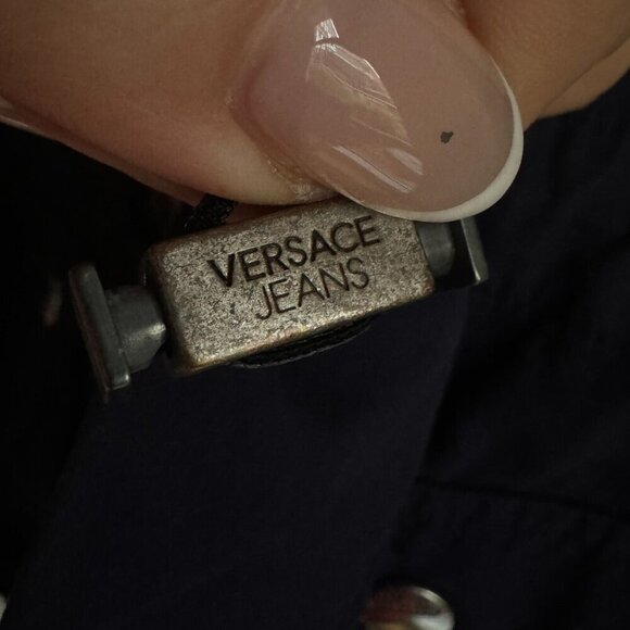 Versace Jeans Navy Blue Cotton Casual Jacket L - Picture 8 of 16